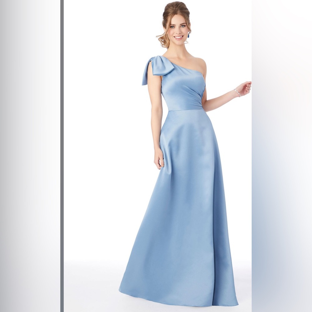 Morilee Satin One-Shoulder Dress